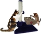 Scratching Post w/ Busy Box Playground (Blue)