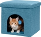 Pet House - Footstool (Solid Ocean Blue)